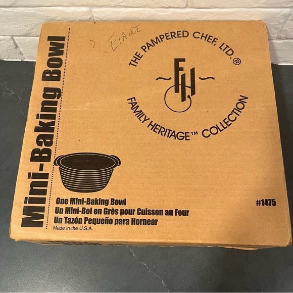 The Pampered Chef mini baking bowl stoneware vintage - Picture 4 of 11